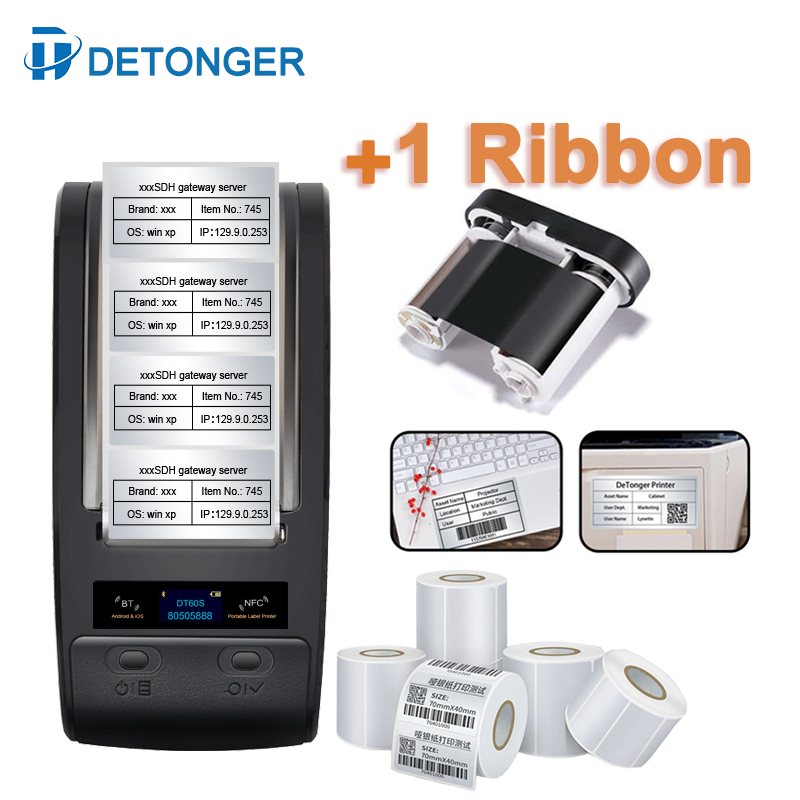 DETONGER Portable Thermal Tran - Commercial Ribbon Printing Machine ulasan dan harga