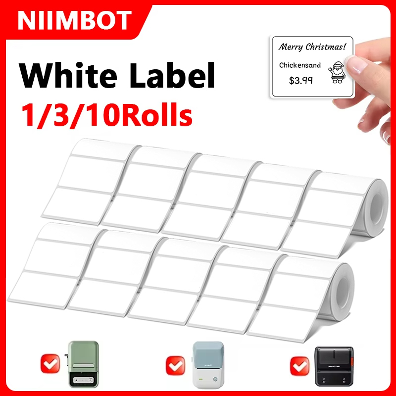 Niimbot 1/3/10 Rolls White The - Commercial Printing Types ulasan dan harga
