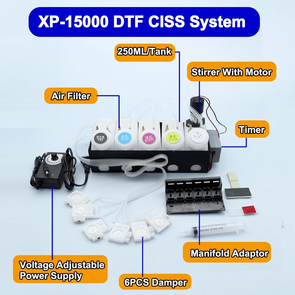 XP-15000 XP15000 DTF CISS Ink  - Dtf Powder Shaker ulasan dan harga