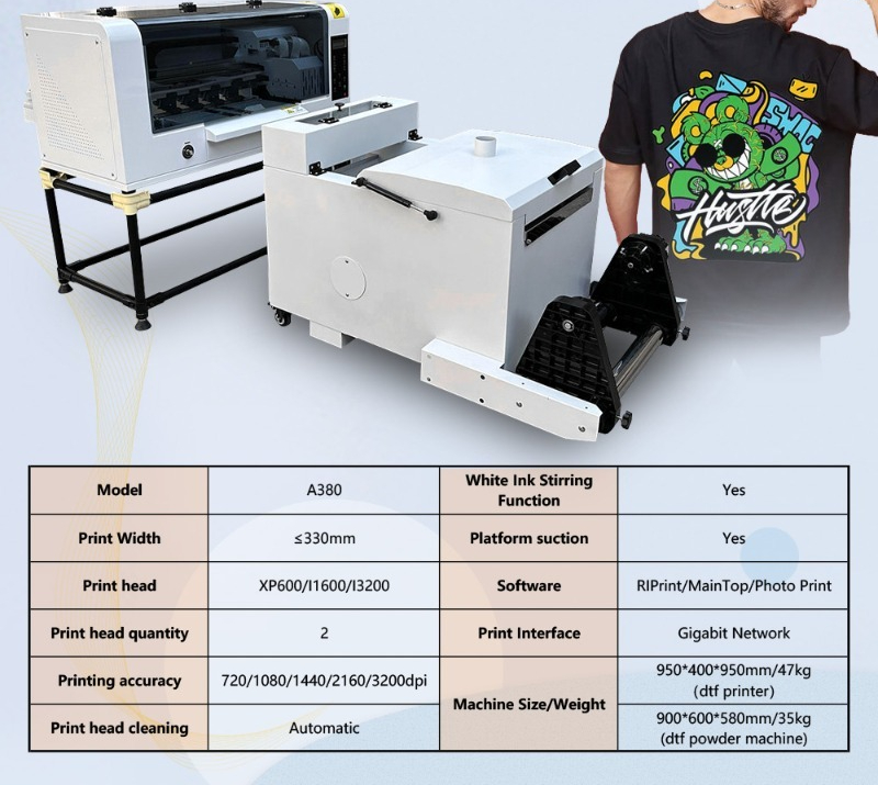 30cm A3 DTF Printer Dual XP600 - Dtf Powder Shaker ulasan dan harga